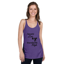 Load image into Gallery viewer, Squats Low, Standards High Racerback Tank