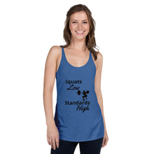 Load image into Gallery viewer, Squats Low, Standards High Racerback Tank