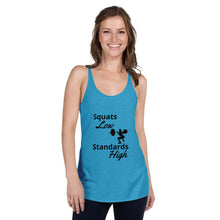 Load image into Gallery viewer, Squats Low, Standards High Racerback Tank